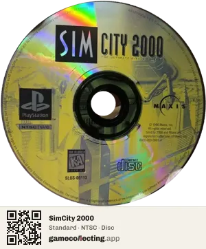 SimCity 2000 PlayStation, NTSC disc