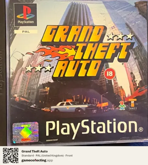 Grand Theft Auto PlayStation, United Kingdom box front