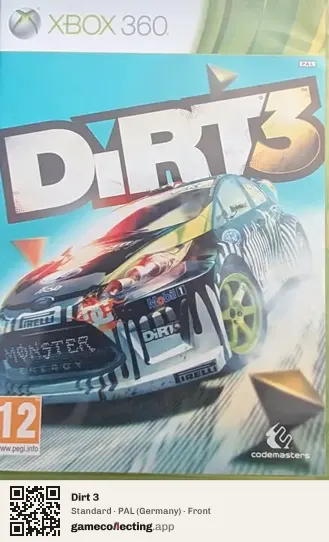 Dirt 3 Xbox 360, Germany box front
