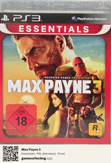 Max Payne 3 PlayStation 3, Germany box front