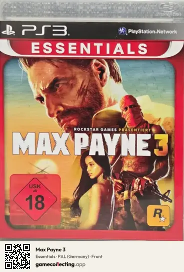 Max Payne 3 PlayStation 3, Germany box front