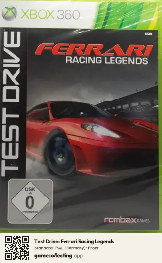 Test Drive: Ferrari Racing Legends Xbox 360, Germany box front