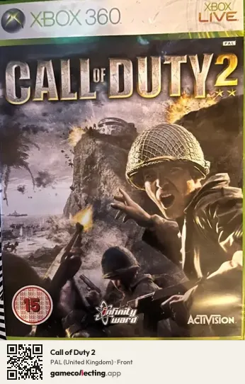 Call of Duty 2 Xbox 360, United Kingdom box front