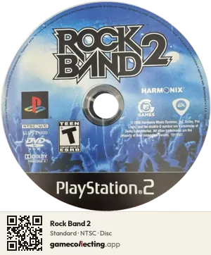 Rock Band 2 PlayStation 2, NTSC disc