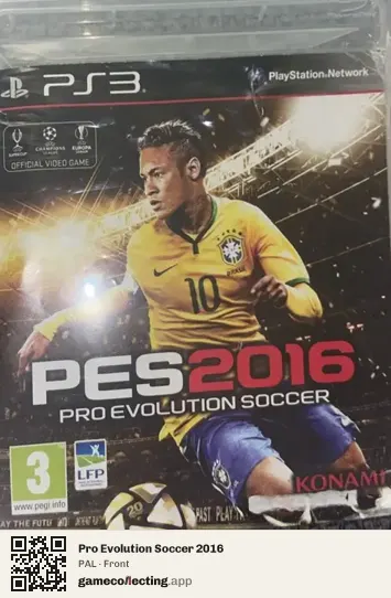 Pro Evolution Soccer 2016 PlayStation 3, PAL box front