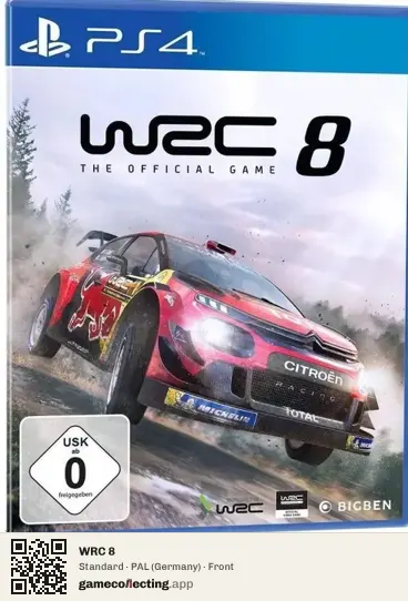 WRC 8 PlayStation 4, Germany box front