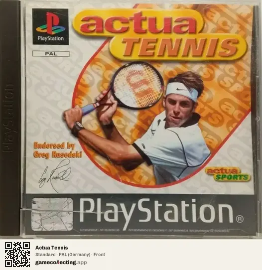 Actua Tennis PlayStation, Germany box front