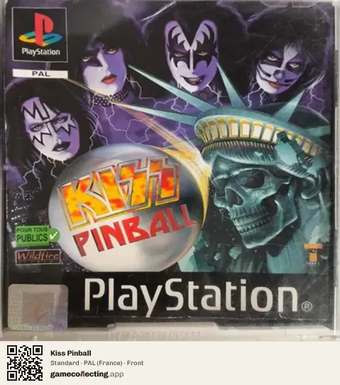 Kiss Pinball PlayStation, France box front