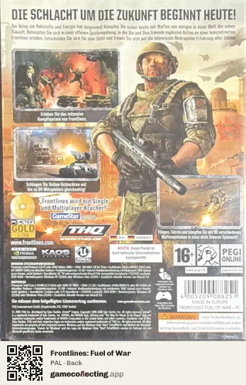 Frontlines: Fuel of War Computer, PAL box back