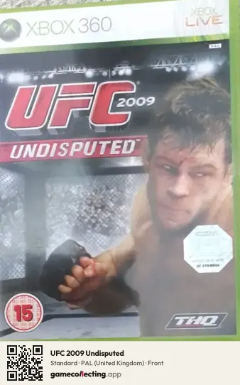 UFC 2009 Undisputed Xbox 360, United Kingdom box front