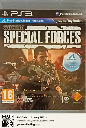 SOCOM 4: U.S. Navy SEALs PlayStation 3, United Kingdom box front