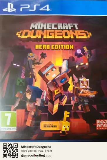Minecraft Dungeons PlayStation 4, PAL box front