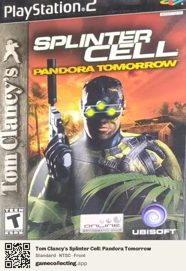 Tom Clancy's Splinter Cell: Pandora Tomorrow PlayStation 2, NTSC box front