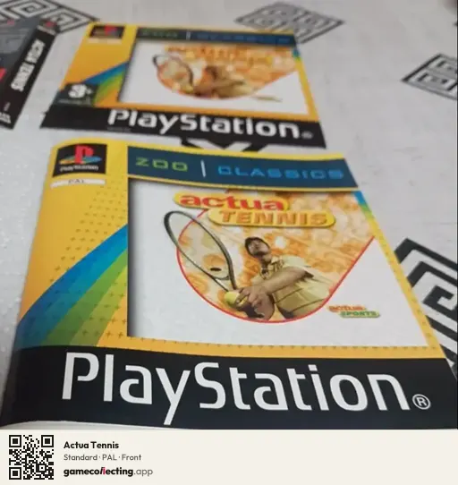 Actua Tennis PlayStation, PAL box front