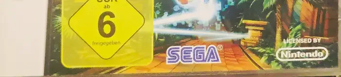 Sonic Colors, the USK square on its front