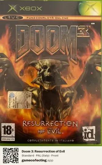 Doom 3: Resurrection of Evil Xbox, Italy box front