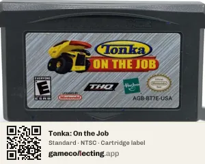 Tonka: On the Job Game Boy Advance, NTSC cartridge label
