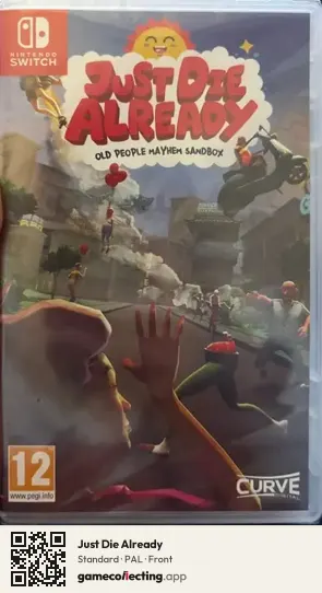 Just Die Already Nintendo Switch, PAL box front