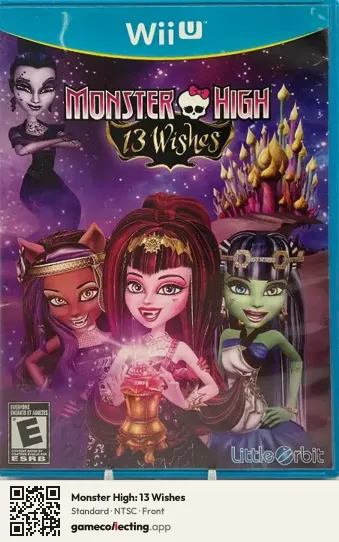 Monster High: 13 Wishes Nintendo Wii U, NTSC box front