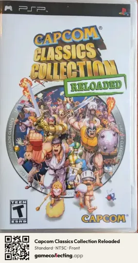 Capcom Classics Collection Reloaded PlayStation Portable, NTSC box front