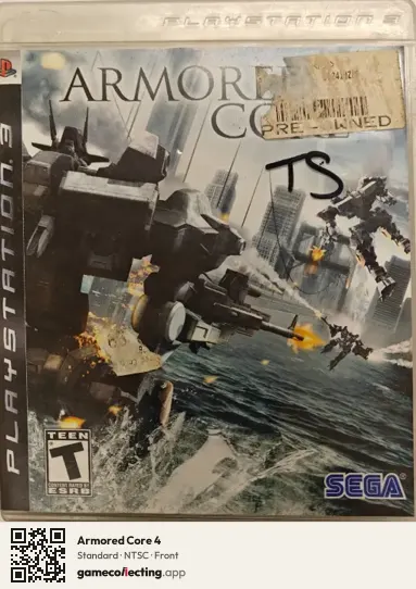 Armored Core 4 PlayStation 3, NTSC box front