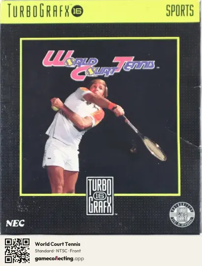 World Court Tennis TurboGrafx-16, NTSC box front