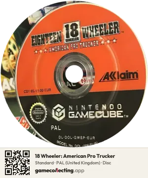 18 Wheeler: American Pro Trucker Nintendo GameCube, PAL disc