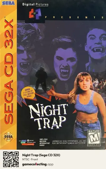 Night Trap (Sega CD 32X) Sega Mega-CD / Sega CD, NTSC box front