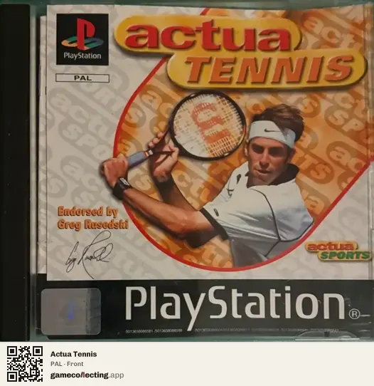 Actua Tennis PlayStation, PAL box front
