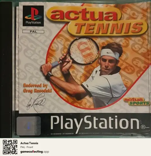 Actua Tennis PlayStation, PAL box front