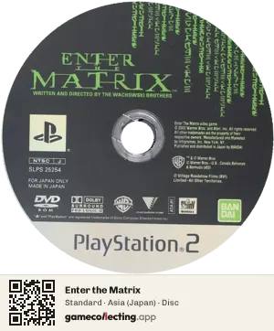 Enter the Matrix PlayStation 2, Asia disc