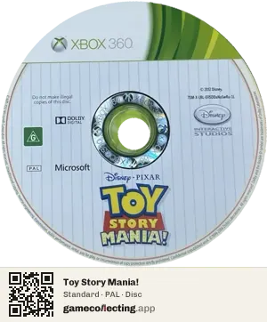 Toy Story Mania! Xbox 360, PAL disc