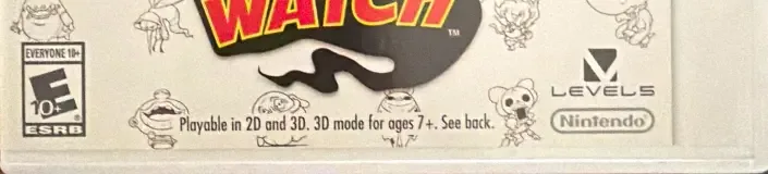 Yo-kai Watch, the ESRB box on its front