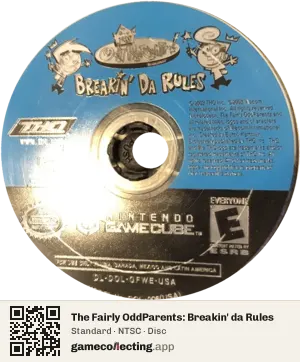 The Fairly OddParents: Breakin' da Rules Nintendo GameCube, NTSC disc