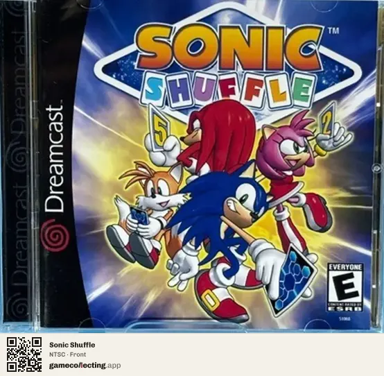 Sonic Shuffle Sega Dreamcast, NTSC box front