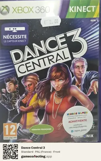 Dance Central 3 Xbox 360, France box front