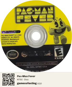 Pac-Man Fever Nintendo GameCube, NTSC disc