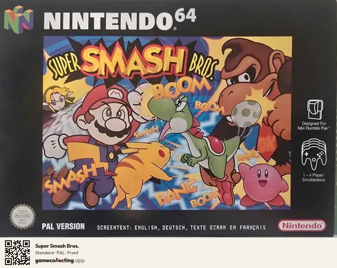 Super Smash Bros. Nintendo 64, PAL box front