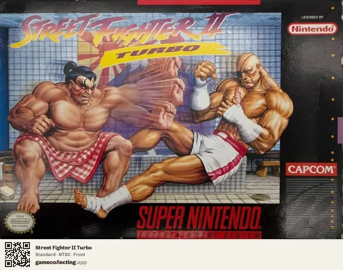 Street Fighter II Turbo Super Nintendo Entertainment System, NTSC box front