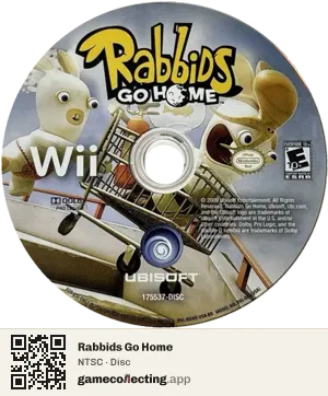 Rabbids Go Home Nintendo Wii, NTSC disc
