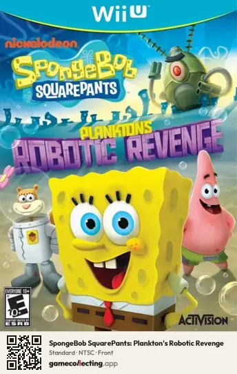 SpongeBob SquarePants: Plankton's Robotic Revenge Nintendo Wii U, NTSC box front