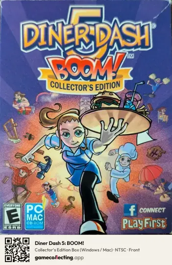 Diner Dash 5: BOOM! Computer, NTSC box front