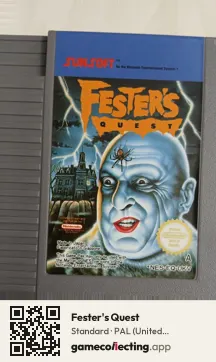 Fester's Quest Nintendo Entertainment System, PAL cartridge label