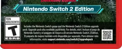 Xenoblade Chronicles X: Definitive Edition, the ESRB box on its front