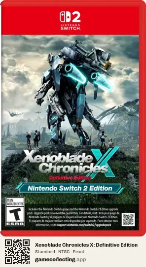 Xenoblade Chronicles X: Definitive Edition Nintendo Switch 2, NTSC box front