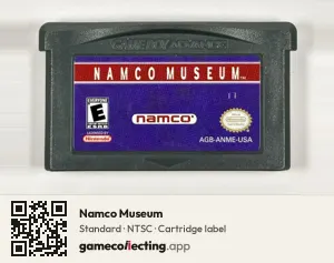 Namco Museum Game Boy Advance, NTSC cartridge label