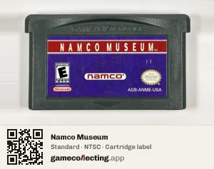 Namco Museum Game Boy Advance, NTSC cartridge label