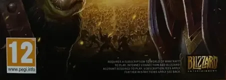 World of Warcraft: Battle for Azeroth, the PEGI square on its front