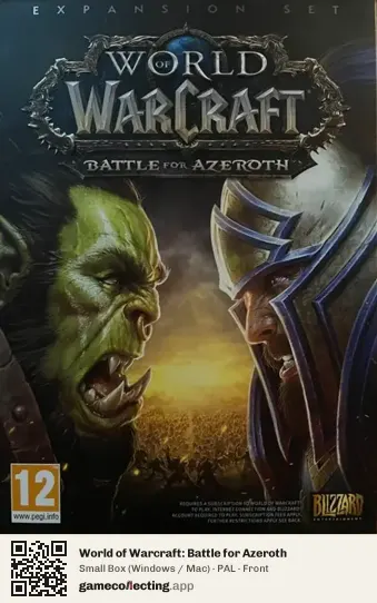 World of Warcraft: Battle for Azeroth Computer, PAL box front