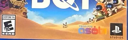 Astro Bot, the ESRB box on its front